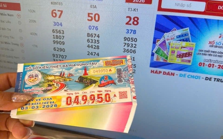 Xổ số miền Nam ngày 3 tháng 3: Vé trúng đài Vũng Tàu xuất hiện sớm
