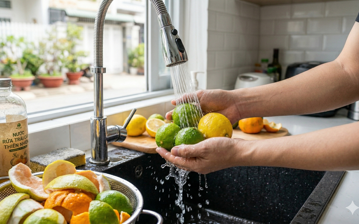 Vỏ chanh, trái cây rửa sao mới sạch?
