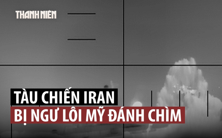 Mỹ tung video tàu ngầm đánh đắm chiến hạm Iran trong hải phận quốc tế