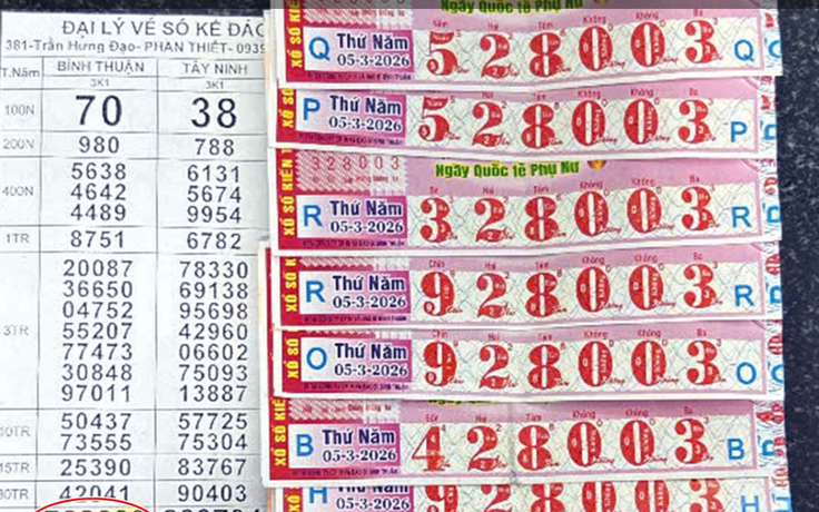 Người dân Phan Thiết trúng cả bộ 16 vé số giải độc đắc