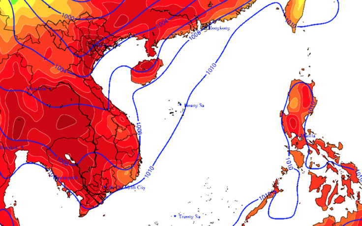 Bản đồ nhiệt đỏ rực ngày thứ 5, nắng nóng kéo dài thêm 5 - 7 ngày nữa