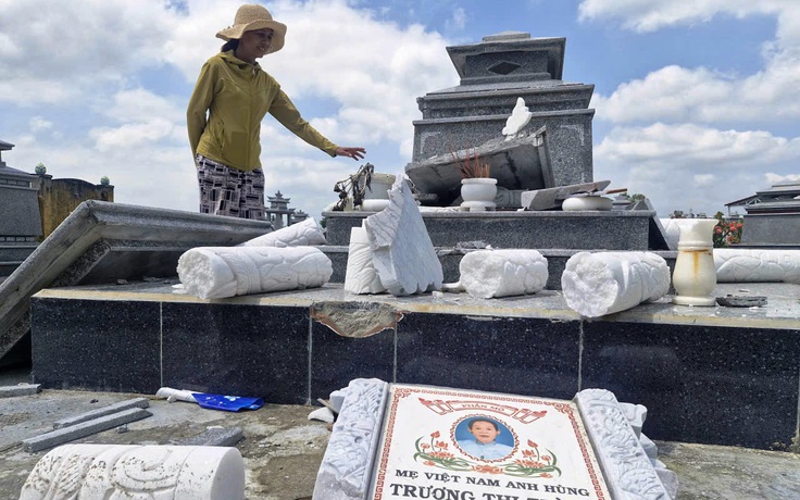 Công an vào cuộc điều tra vụ mộ mẹ Việt Nam anh hùng bị đập phá