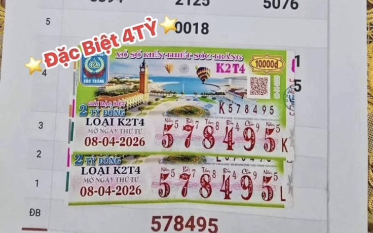 Khách Cần Thơ trúng độc đắc xổ số miền Nam 2 năm trước lại trúng 4 tỉ