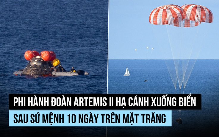 Đội bay Artemis 2 của NASA đáp an toàn sau chuyến du hành 10 ngày đến mặt trăng