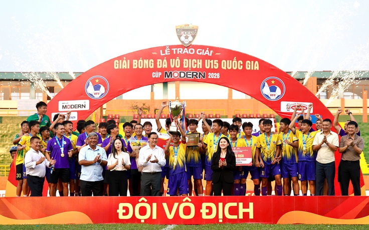 Giải U.15 quốc gia có nhà vô địch mới, lần đầu bản lĩnh của U.15 Hà Nội