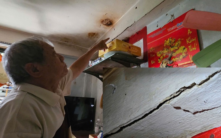 Nhà tập thể hơn 50 năm xuống cấp: Cư dân lo lắng vì tầng trên cải tạo, xây thêm