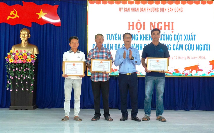 Cứu sống 13 du khách đuối nước, 3 người ở Đà Nẵng được khen thưởng