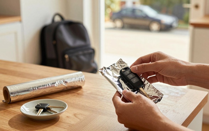 Giải mã mẹo gói chìa khóa xe ô tô vào giấy bạc để chống trộm
