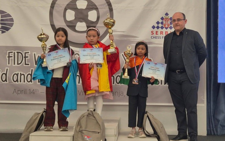 Kỳ thủ nhí Việt Nam xuất sắc đoạt HCV giải cờ vua thanh thiếu niên thế giới 2026