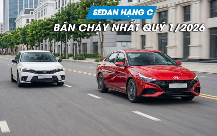 Xe sedan hạng C nào bán chạy nhất quý đầu năm 2026?