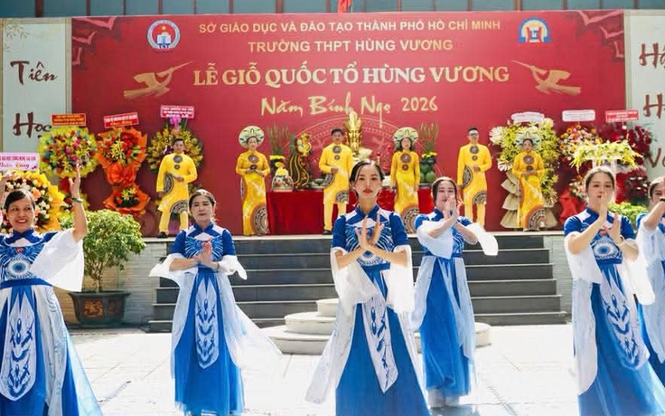 Lễ giỗ tại ngôi trường mang tên Quốc tổ Hùng Vương