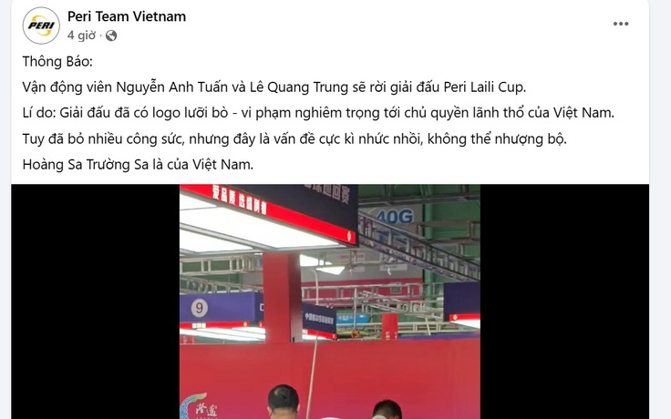 BTC giải Trung Quốc dùng bản đồ có ‘đường lưỡi bò’, Peri Team Vietnam lên tiếng: Đây là vấn đề nhức nhối