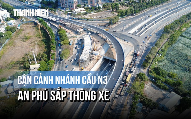 [FLYCAM] Cận cảnh nhánh cầu vượt N3 trước giờ thông xe: Diện mạo mới của nút giao cửa ngõ phía đông