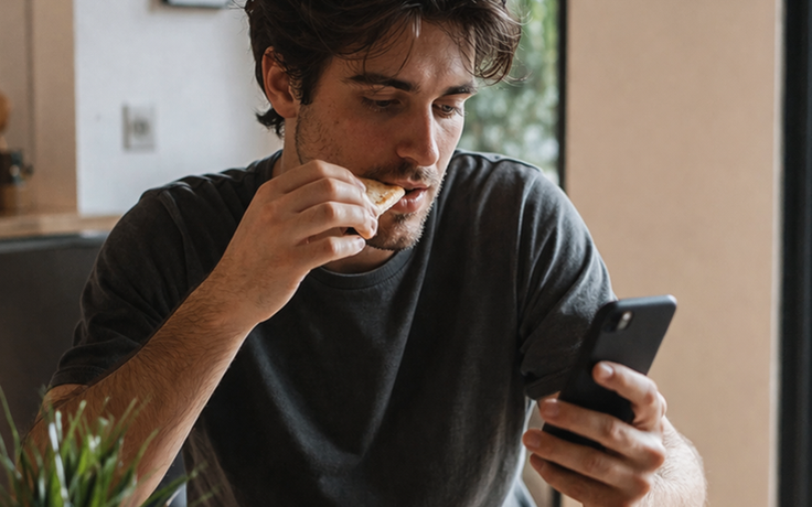 Vừa ăn vừa xem điện thoại: 4 tác động xấu đến tiêu hóa và cân nặng