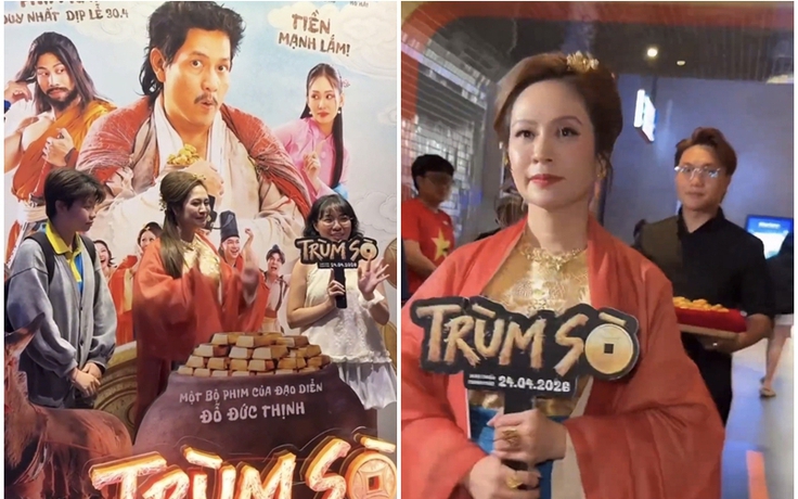 Diễn viên Thanh Thúy diện đồ khác lạ, quảng bá phim 'Trùm Sò'