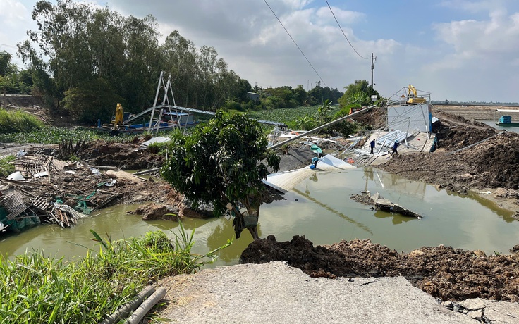 Đồng Tháp: Sạt lở ao cá tra, thiệt hại hơn 7,5 tỉ đồng