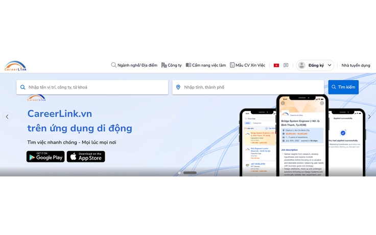 Kết nối việc làm hiệu quả, ứng tuyển dễ dàng tại CareerLink.vn