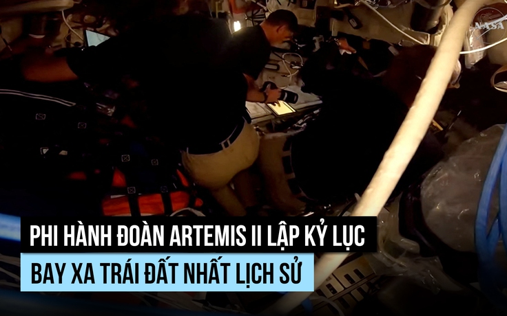 Phi hành đoàn NASA vòng qua mặt trăng, lập kỷ lục bay xa trái đất nhất