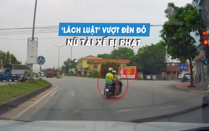 'Vẽ parabol' để lách luật vượt đèn đỏ, nữ tài xế bị phạt 5 triệu đồng
