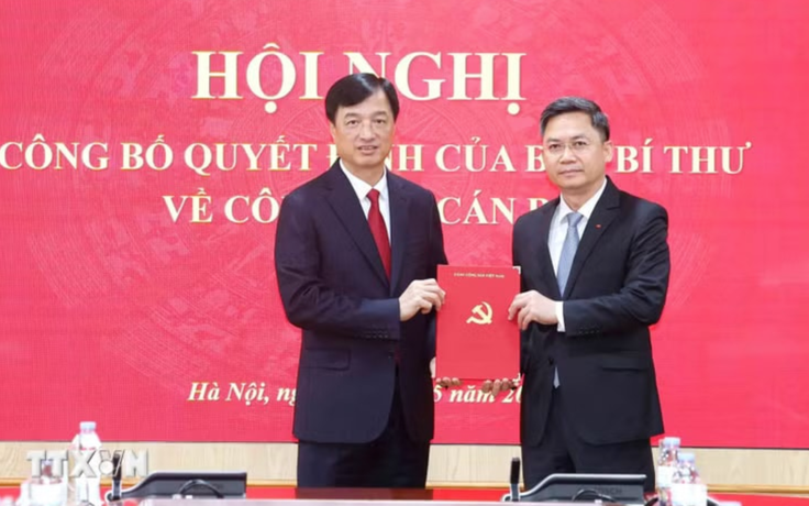 Trưởng Ban Tổ chức Thành ủy Hà Nội làm Phó trưởng ban Tổ chức Trung ương