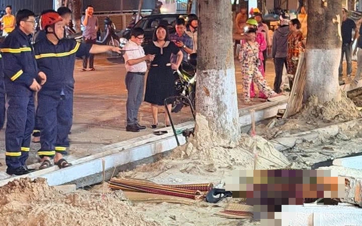 Đà Nẵng: Tường quán cà phê đổ, đè chết nam công nhân đang thi công vỉa hè 
