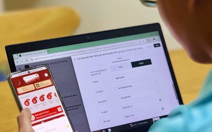 Cách đăng ký sử dụng vỉa hè, lòng đường ở phường An Đông qua app