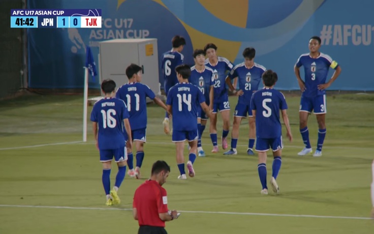 U.17 Nhật Bản mạnh vượt trội, thắng cực đậm Tajikistan: Dễ dàng vào bán kết U.17 châu Á
