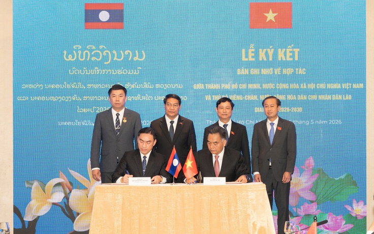 Lãnh đạo TP.HCM và Vientiane ký kết hợp tác giai đoạn 2026 - 2030