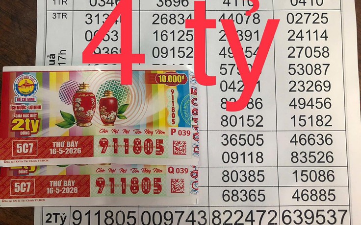 TP.HCM: Người đàn ông trung niên trúng 4 tỉ xổ số miền Nam đổi thưởng... 'thần tốc'