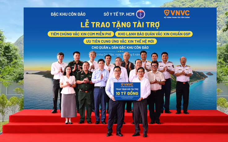 VNVC tài trợ kho lạnh GSP, tiêm miễn phí vắc xin cúm 3 năm cho Côn Đảo