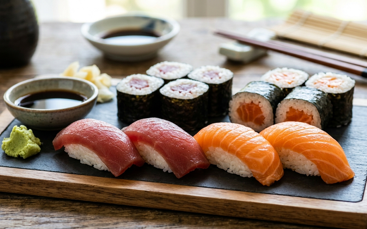 Ăn sushi cá hồi hay cá ngừ tốt hơn?