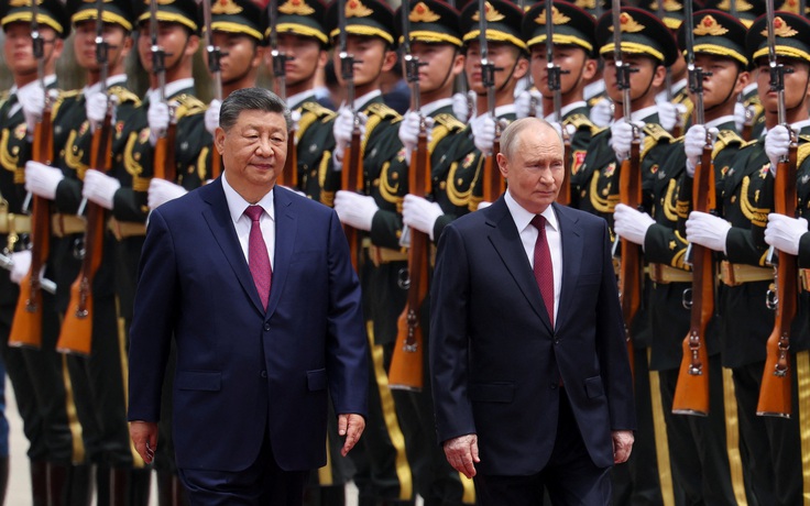 Ông Tập Cận Bình đón tiếp ông Putin tại Bắc Kinh