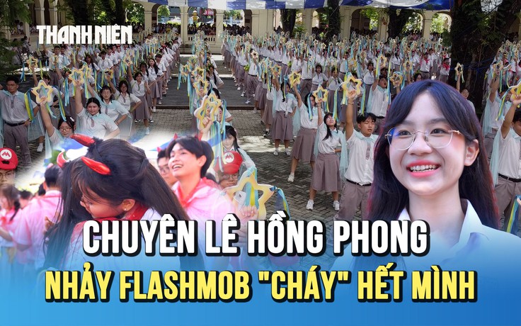 Học sinh chuyên Lê Hồng Phong 'cháy' hết mình, khóc hết nấc ngày ra trường