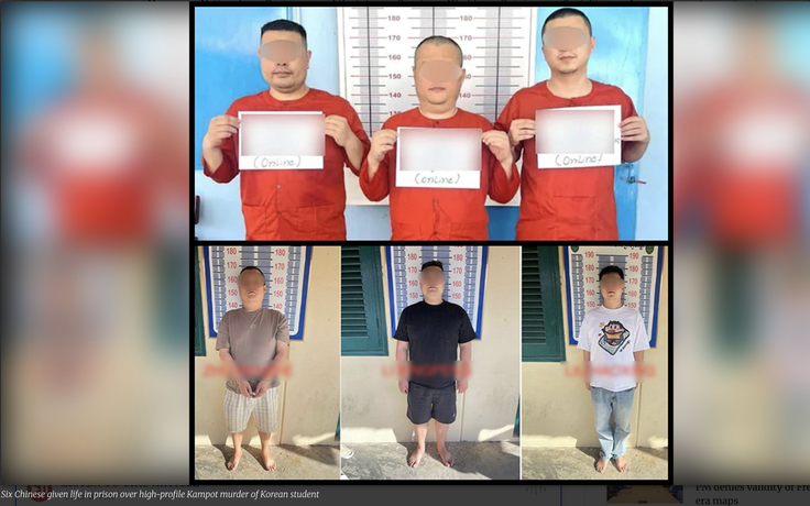 Campuchia tuyên án chung thân 6 người Trung Quốc sát hại sinh viên Hàn Quốc