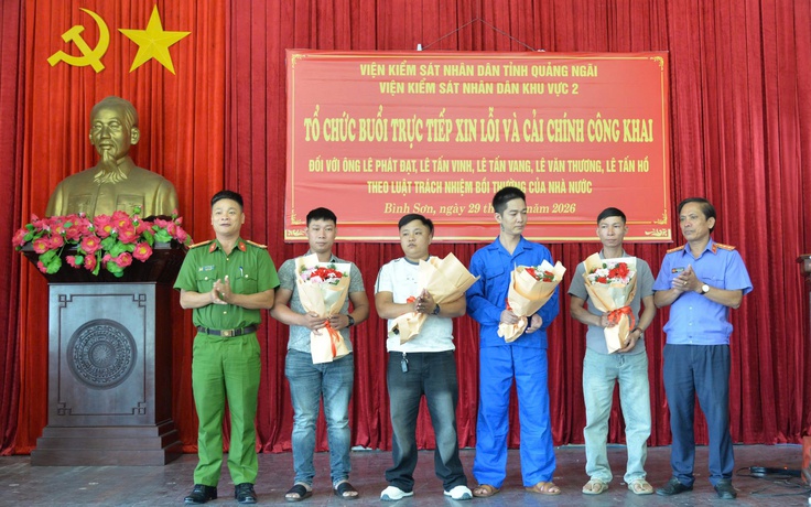 Xin lỗi công khai 5 người bị truy tố oan 'cướp tài sản' sau hơn 10 năm