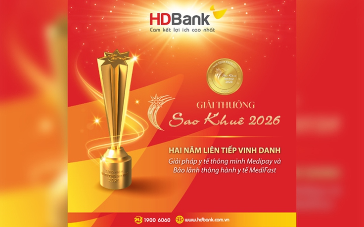 HDBank ghi dấu ấn tại Sao Khuê 2026 với bộ đôi giải pháp y tế số MediPay - MediFast