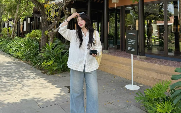 Phong cách tối giản với áo sơ mi, áo blouse và quần jeans