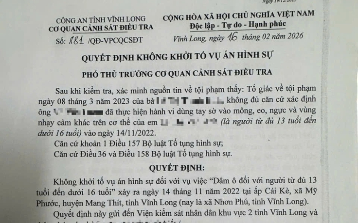 Lần thứ 2 viện kiểm sát yêu cầu điều tra lại vụ nữ sinh bị xâm hại ở Vĩnh Long