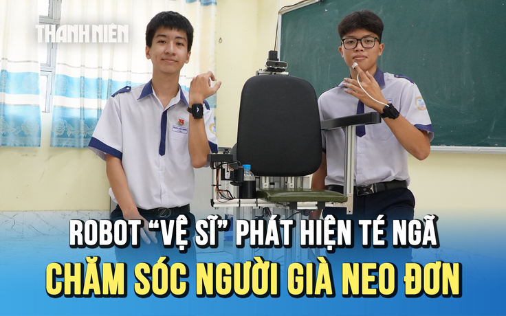 Nam sinh lớp 11 chế tạo ghế robot 'vệ sĩ' chăm sóc người già neo đơn