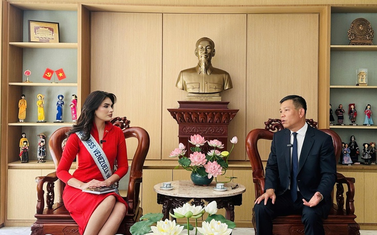 Đại sứ Vũ Trung Mỹ tiếp Hoa hậu Venezuela dự Miss World 2026 tại Việt Nam