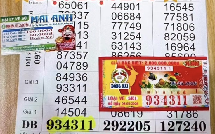 Trúng độc đắc xổ số miền Nam, cả nhà 5 người lãnh tiền ngay trong đêm