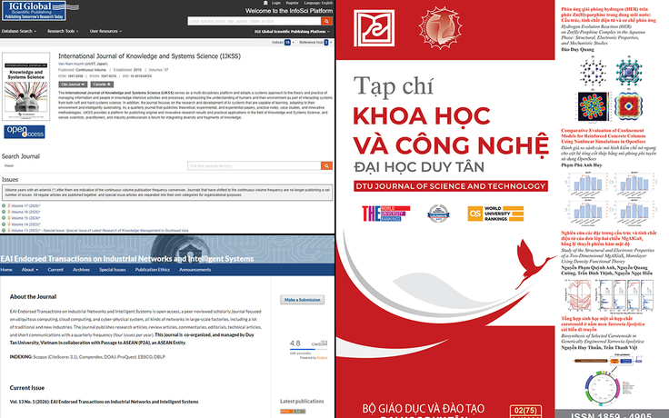Các tạp chí của ĐH Duy Tân đạt chuẩn Khoa học Việt Nam 2026