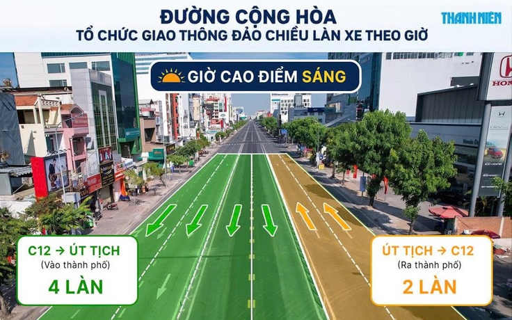 Đường Cộng Hòa đảo chiều làn xe: Nhận biết thế nào để tránh đi nhầm?