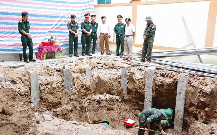 Quảng Trị: Thi công bệnh viện, phát hiện 4 hài cốt liệt sĩ