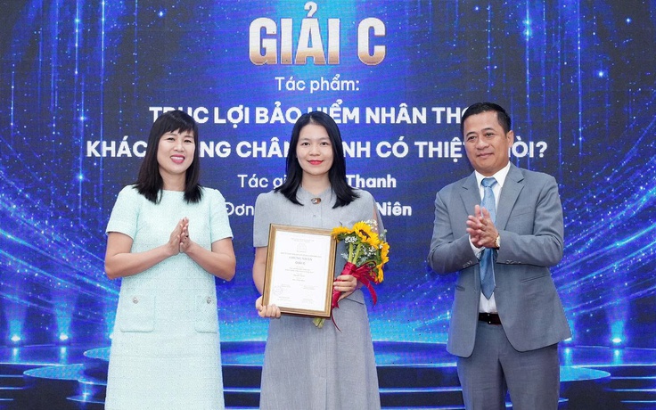 Báo Thanh Niên đoạt giải C giải báo chí về bảo hiểm