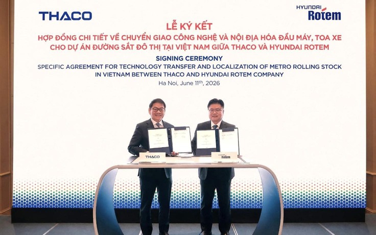 THACO và Hyundai Rotem thúc đẩy nội địa hóa sản xuất đầu máy toa xe metro tại Việt Nam