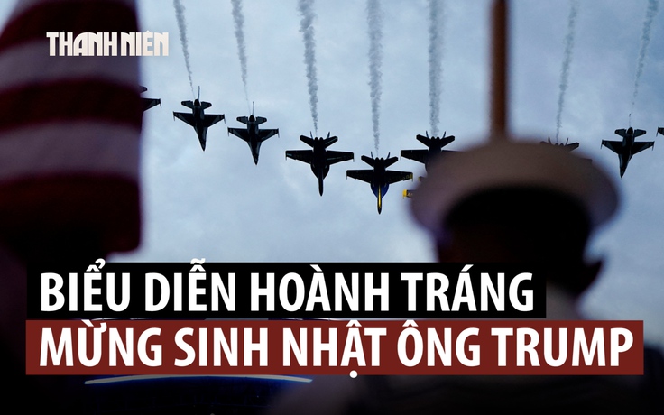 Các phi đội Blue Angels, Thunderbirds tung cánh mừng sinh nhật ông Trump
