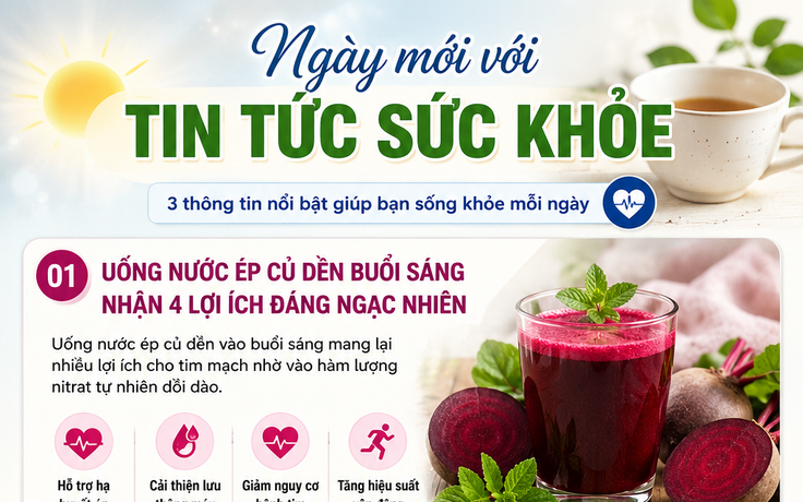 Ngày mới với tin tức sức khỏe: Uống nước ép này buổi sáng giúp hạ huyết áp