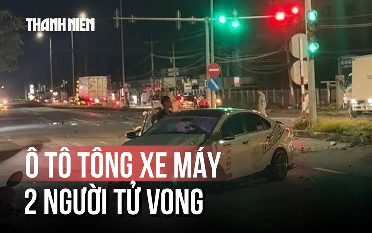 Vĩnh Long: Ô tô tông xe máy chờ đèn đỏ, 2 người tử vong