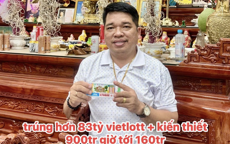 Người từng trúng 83 tỉ Vietlott vừa trúng xổ số miền Nam 22 tháng 6 nhờ tứ quý 6666